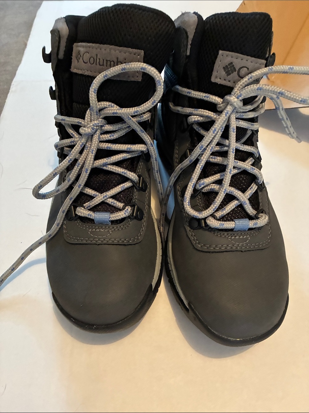 Columbia Gray and Black Lace-Up Women's Hiking Boots